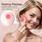 Heated Silicone Facial Cleansing Brush with Vibration and Speed Deep Clean