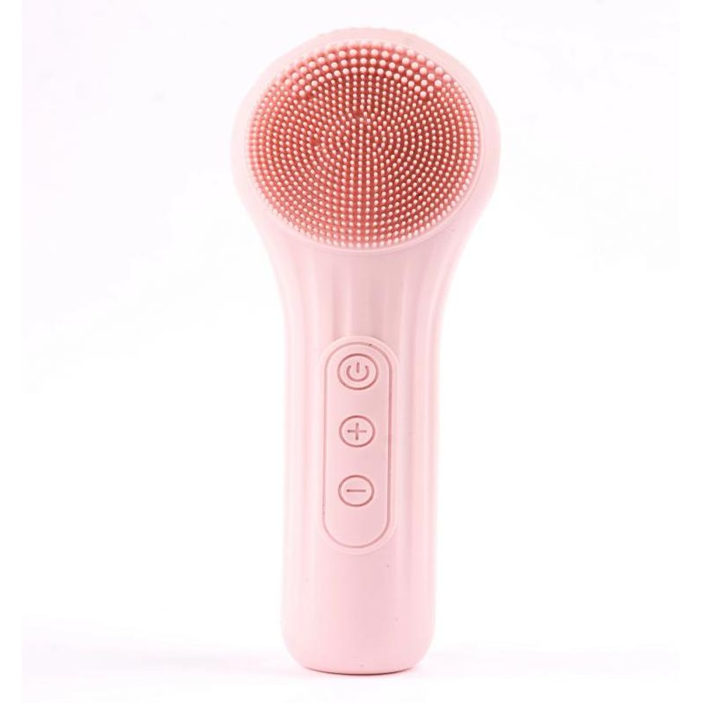 Heated Silicone Facial Cleansing Brush with Vibration and Speed Deep Clean