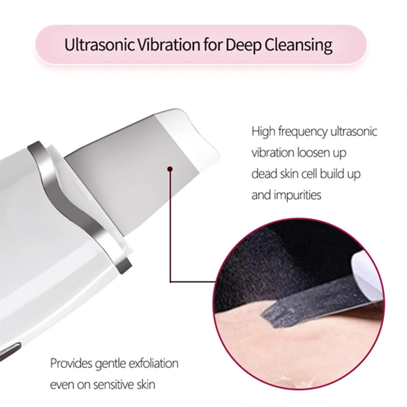 Ultrasonic Skin Scrubber Facial Spatula Blackhead Remover And Deep Pore Cleaner 1