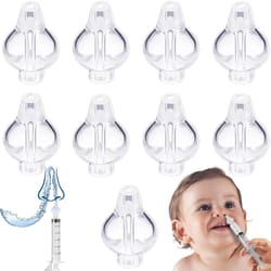 breatheease reusable nasal aspirator & ear cleaning kit with soft wash tips for adults and kids