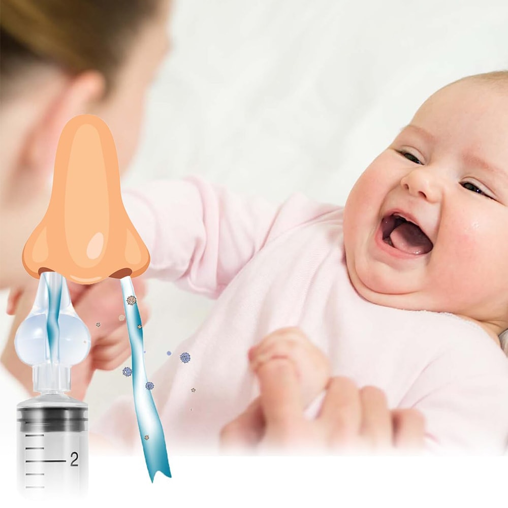 BreatheEase Reusable Nasal Aspirator Ear Cleaning Kit With Soft Wash Tips For Adults And Kids 3