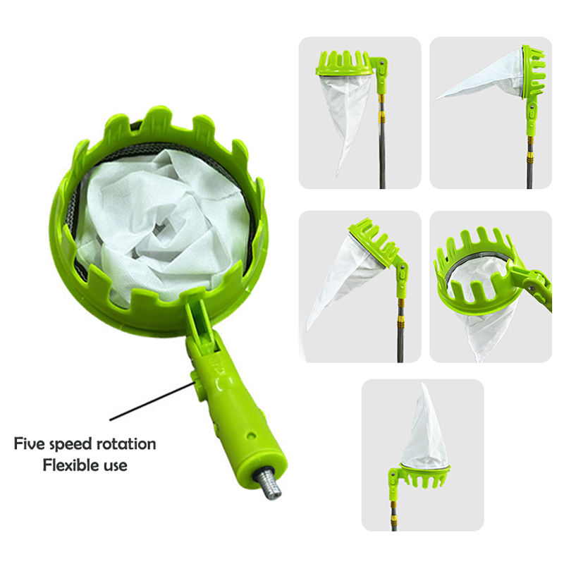 Speed Adjustable Fruit Picker Tool With Basket For Safe Orchard Harvesting 4
