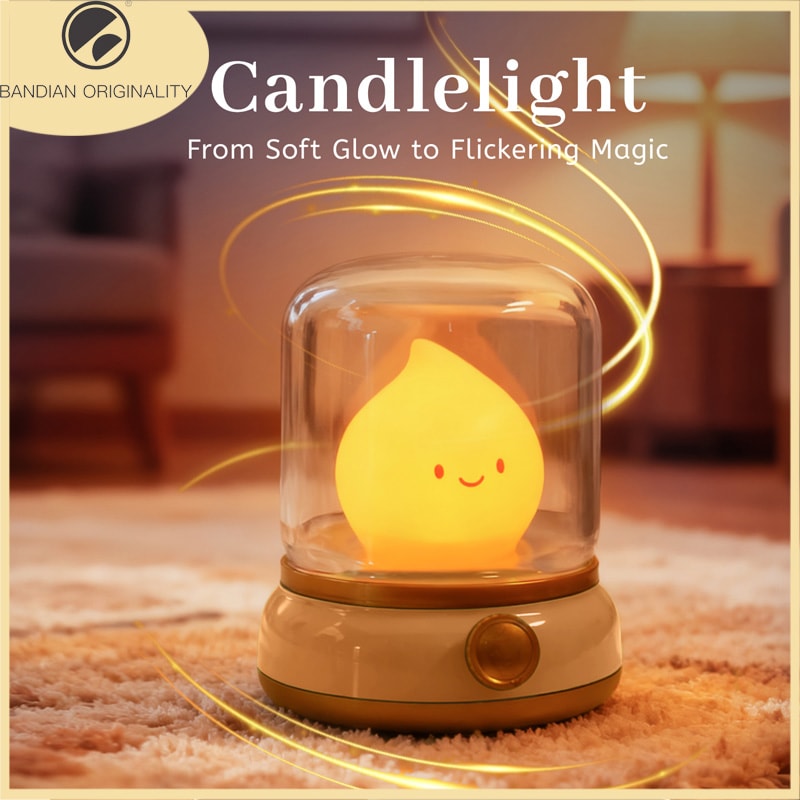 GlowBuddy USB Rechargeable Cartoon LED Night Lamp For Bedroom Desk And Home Decor 1
