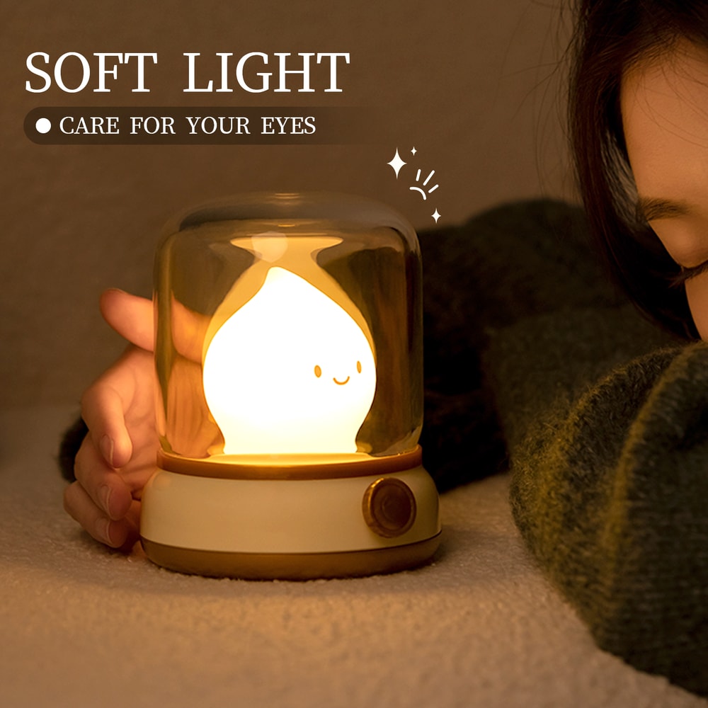 GlowBuddy USB Rechargeable Cartoon LED Night Lamp For Bedroom Desk And Home Decor 3