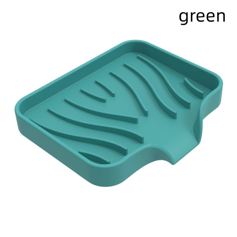 Japanese Style Silicone Soap Holder With Drain Tray Wall Mounted Soap Dish 6