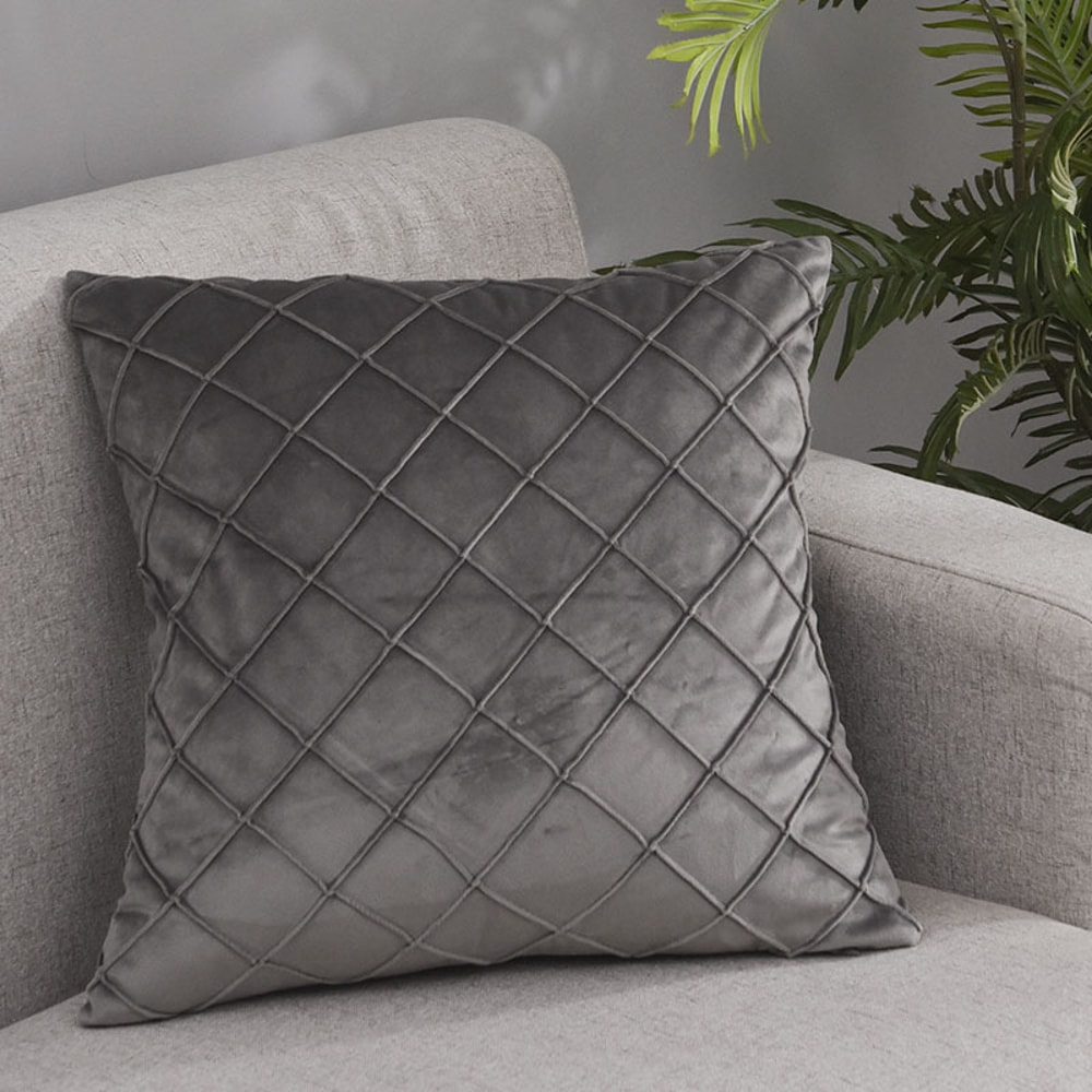 Nordic Velvet Plaid Cushion Cover for Sofa and Modern Home Decor