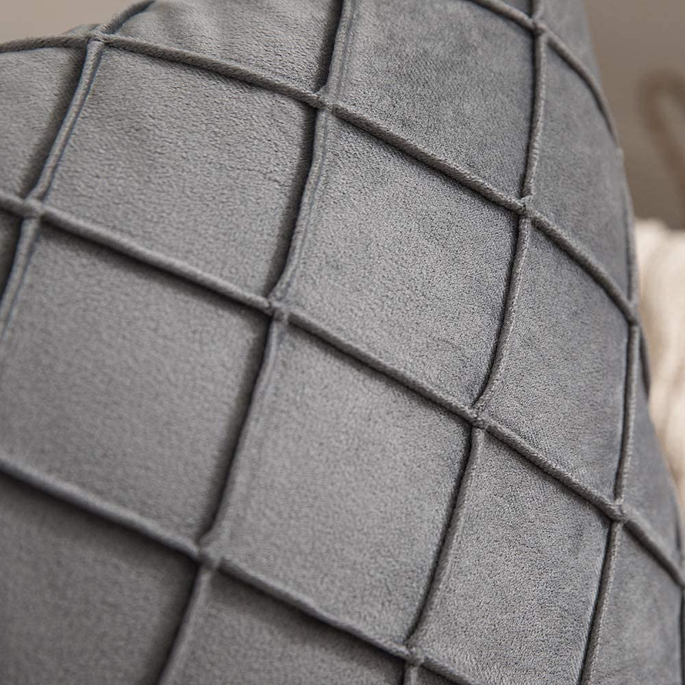 Nordic Velvet Plaid Cushion Cover for Sofa and Modern Home Decor