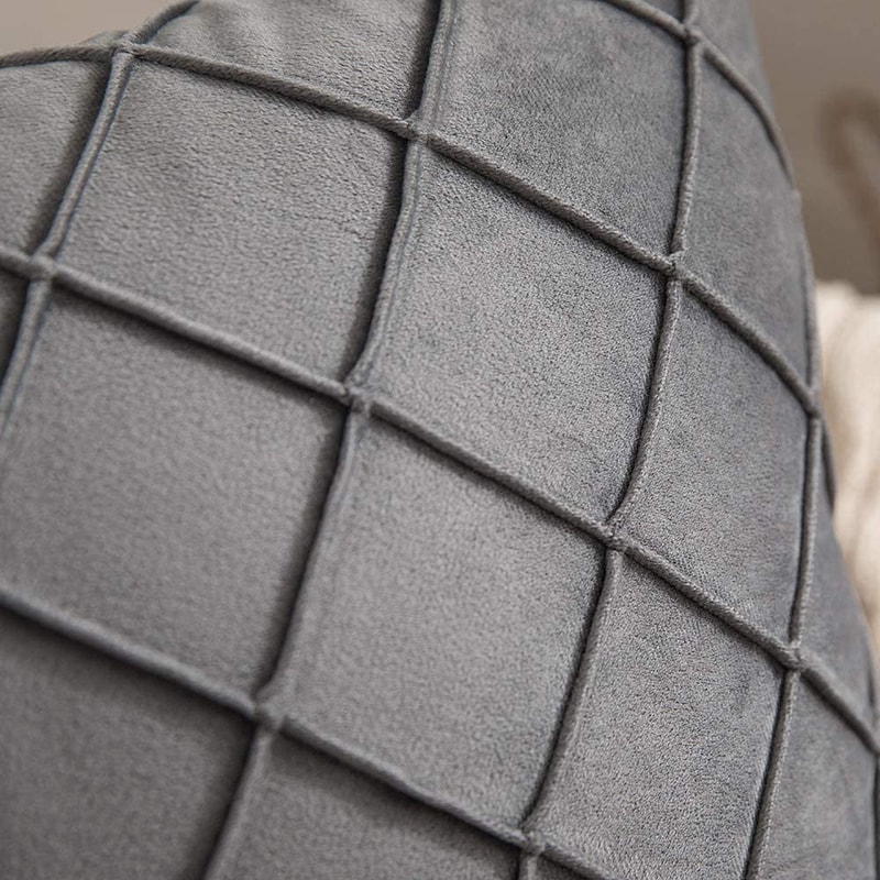 Nordic Velvet Plaid Cushion Cover for Sofa and Modern Home Decor