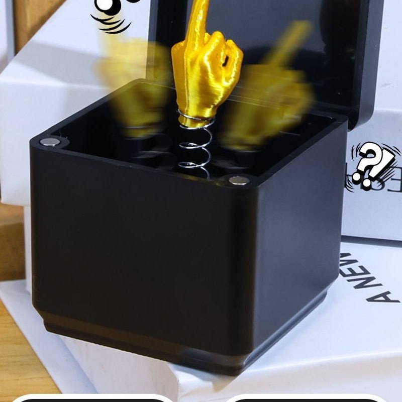 Pop Up Middle Finger Prank Box Funny Desk Gift Decoration