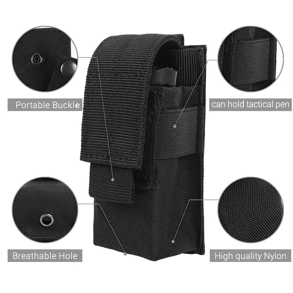 Tactical Molle Flashlight Knife Pouch Outdoor EDC Waist Bag 1