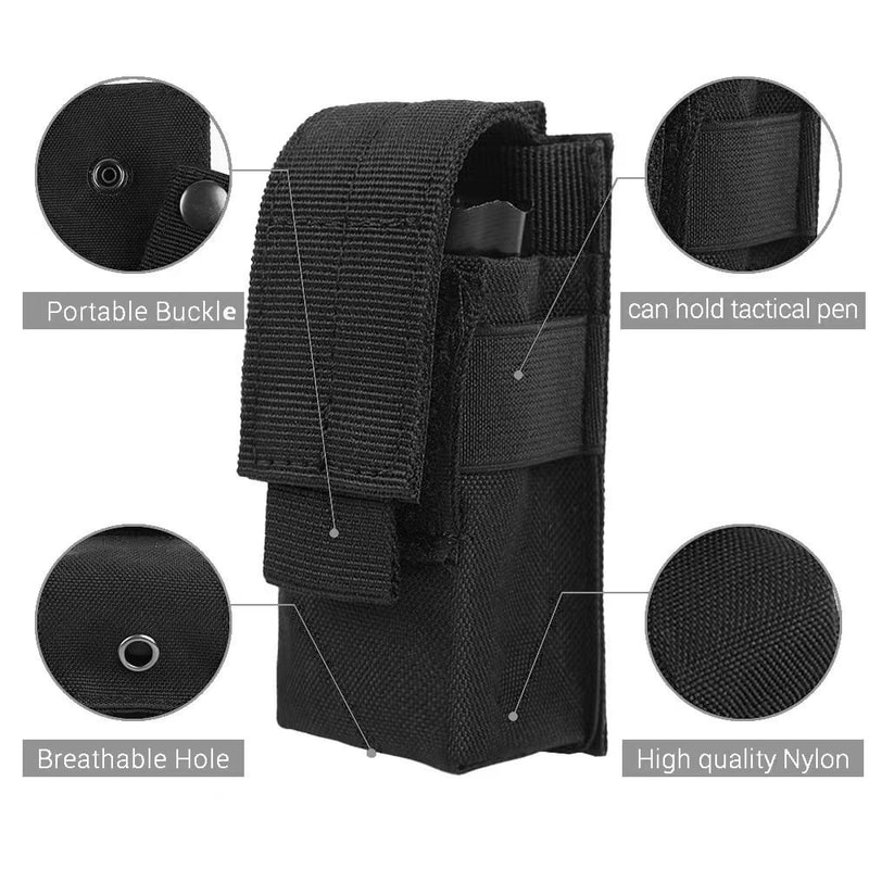 Tactical Molle Flashlight Knife Pouch Outdoor EDC Waist Bag 1
