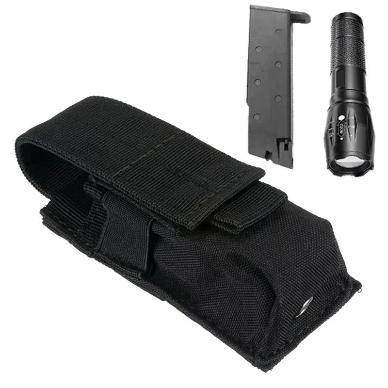 Tactical Molle Flashlight Knife Pouch Outdoor EDC Waist Bag 4