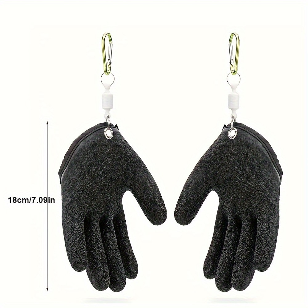 Professional Waterproof Magnet Release Fishing Gloves Anti Slip Fish Handling Protection