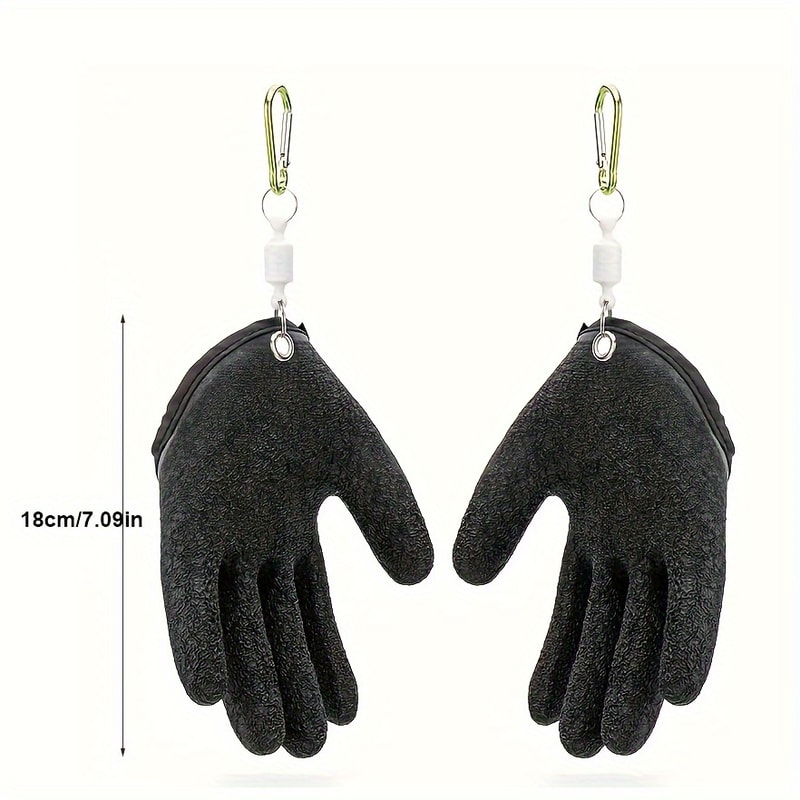 Professional Waterproof Magnet Release Fishing Gloves Anti Slip Fish Handling Protection