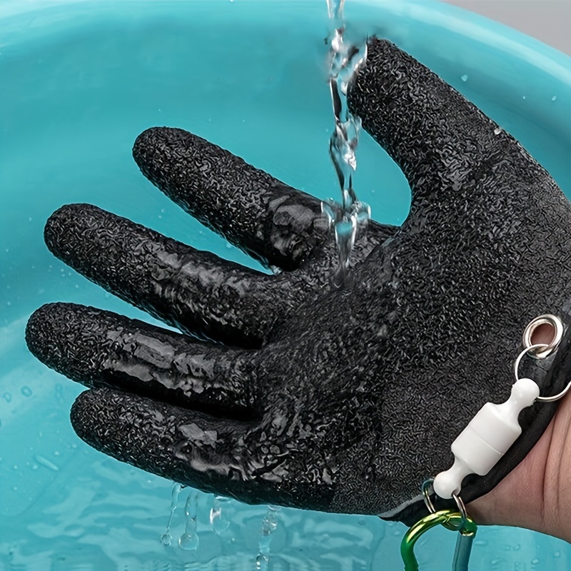 Professional Waterproof Magnet Release Fishing Gloves Anti Slip Fish Handling Protection