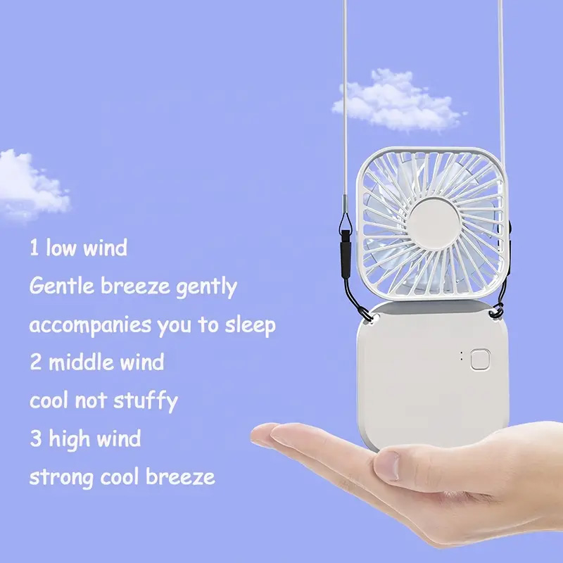 Premium Foldable USB Rechargeable Neck Fan Portable Wearable Cooling Breeze 3