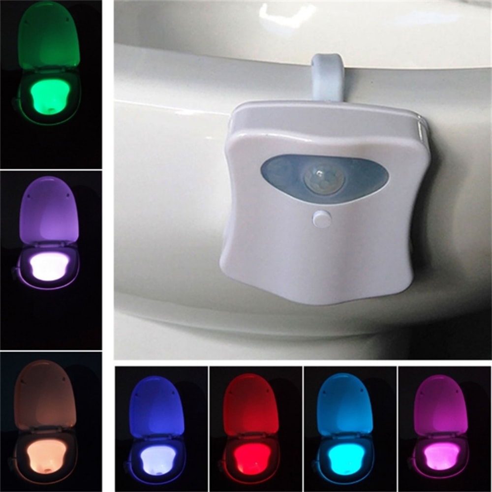 Motion Sensor LED Toilet Night Light with Color Changing Glow