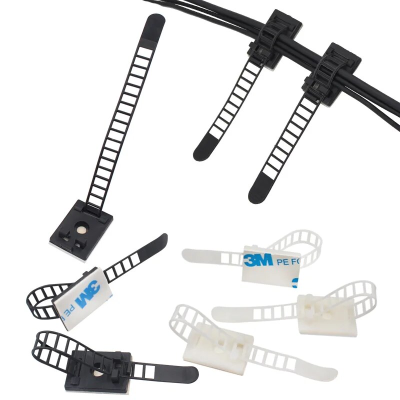 Adjustable Adhesive Cable Management Clips Adjustable Wire Clips for Organized Wiring