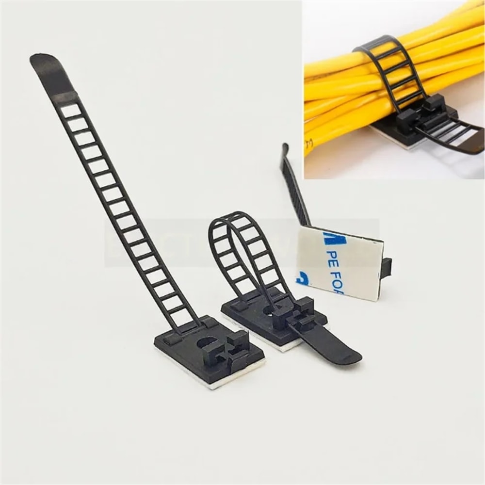 Adjustable Adhesive Cable Management Clips Adjustable Wire Clips for Organized Wiring