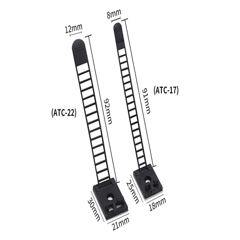 Adjustable Adhesive Cable Management Clips Adjustable Wire Clips for Organized Wiring