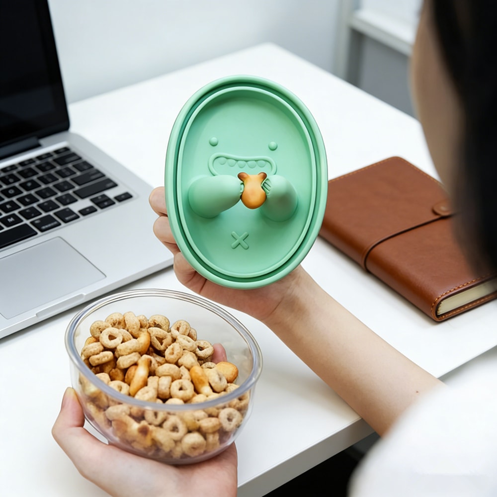 Portable Leak Proof Food Storage Lunch Box Clean Hands Anti Mess Bowl 0