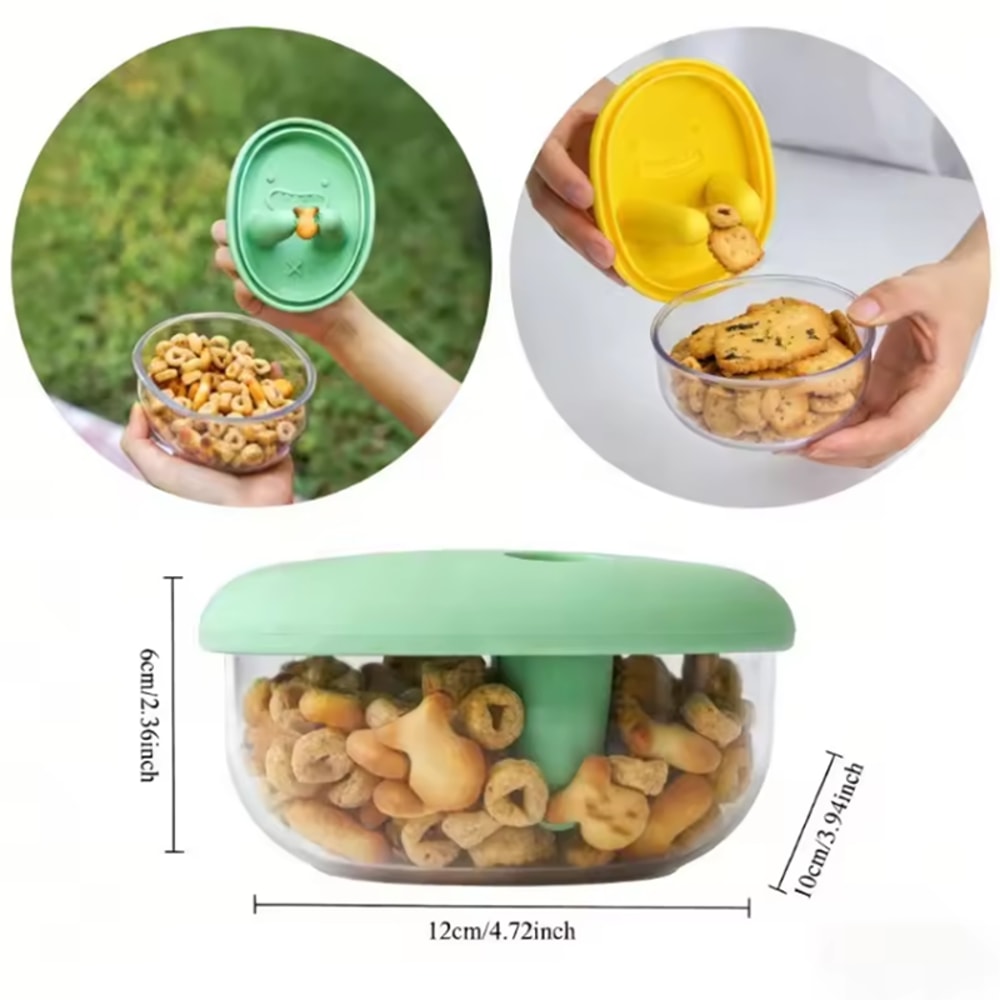 Portable Leak Proof Food Storage Lunch Box Clean Hands Anti Mess Bowl 1