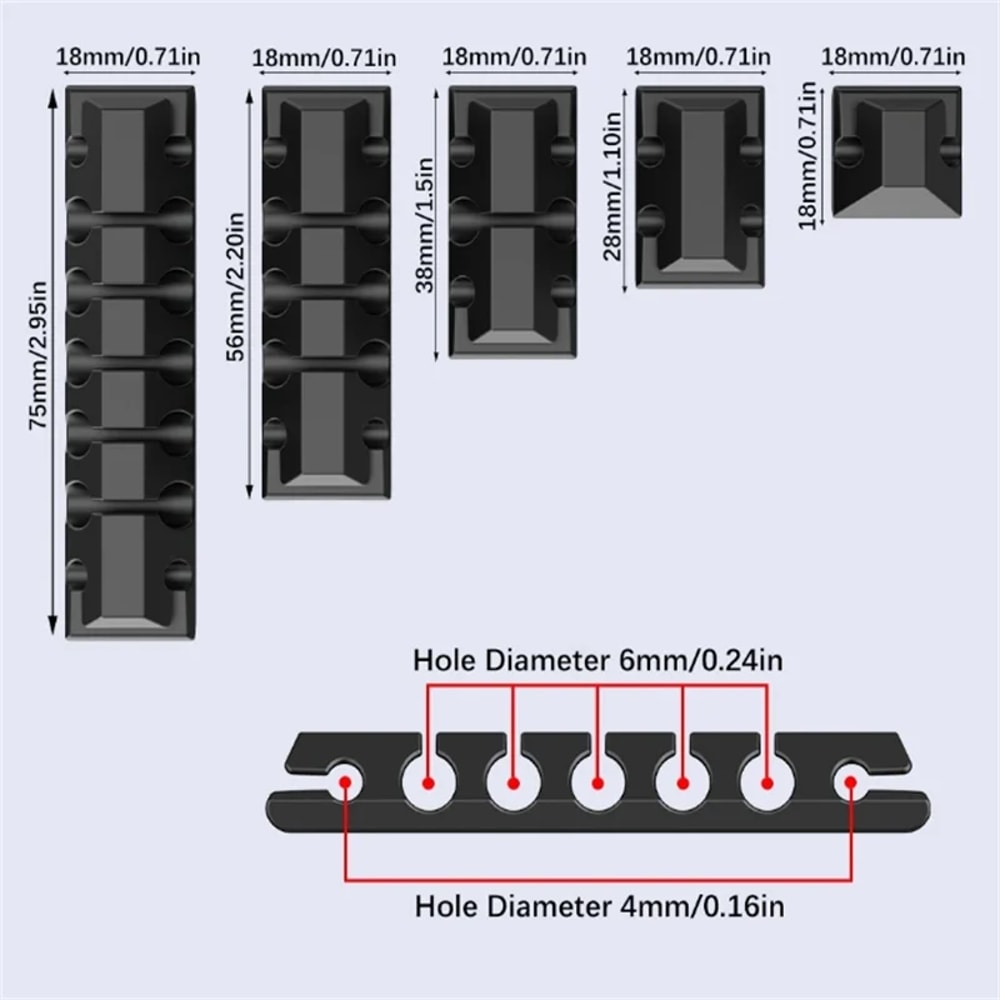 Silicone Cable Organizer Desktop Cable Management Hub