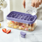 Double Layer Ice Cube Tray With Easy Release Ice Maker And Storage Bin 3