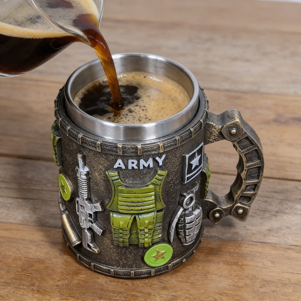 Tactical Army Themed Coffee & Beer Mug Military Mugs Gift for Soldiers Hunters