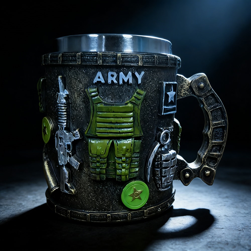 Tactical Army Themed Coffee & Beer Mug Military Mugs Gift for Soldiers Hunters