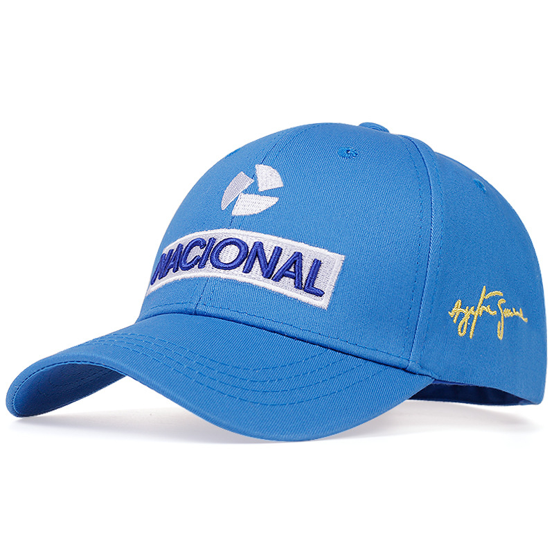 Ayrton Senna Racing Embroidered Adjustable Motorsport Cap Outdoor Sun Protection Hat