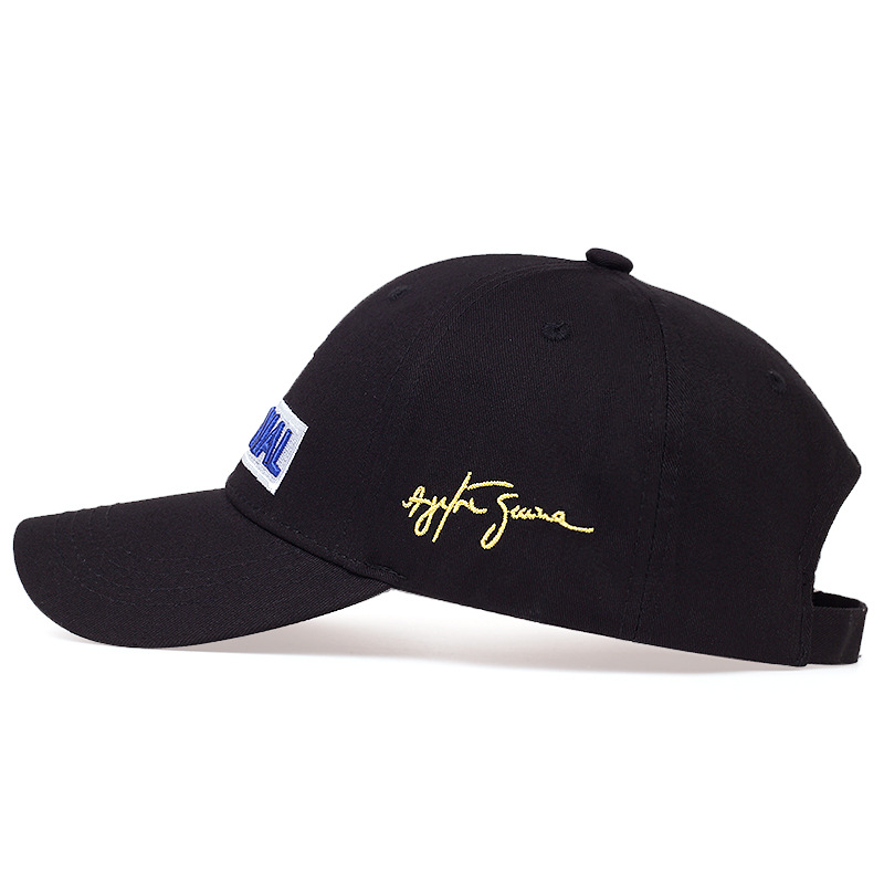 Ayrton Senna Racing Embroidered Adjustable Motorsport Cap Outdoor Sun Protection Hat