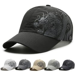 premium dragon baseball cap quick dry outdoor sun hat