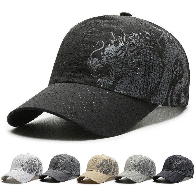 Premium Dragon Baseball Cap Quick Dry Outdoor Sun Hat 0