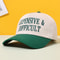 Vintage Colorblock Trucker Baseball Cap Stylish Sun Hat