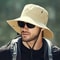 Men Outdoor Waterproof UV Protection Safari Wide Brim Sun Hat