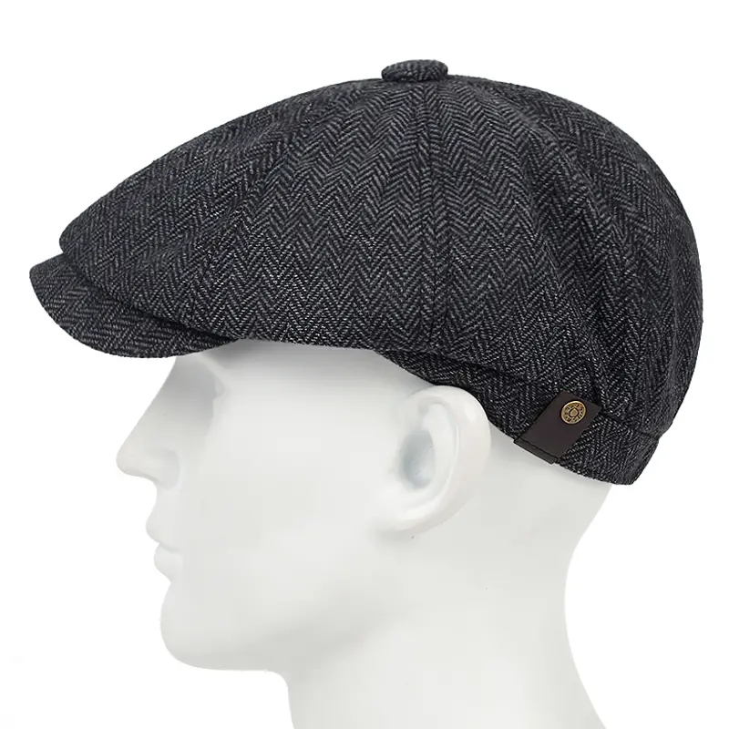 Classic Men Newsboy Cap & Ivy Hat for Big Heads Warm Autumn Winter Beret Style