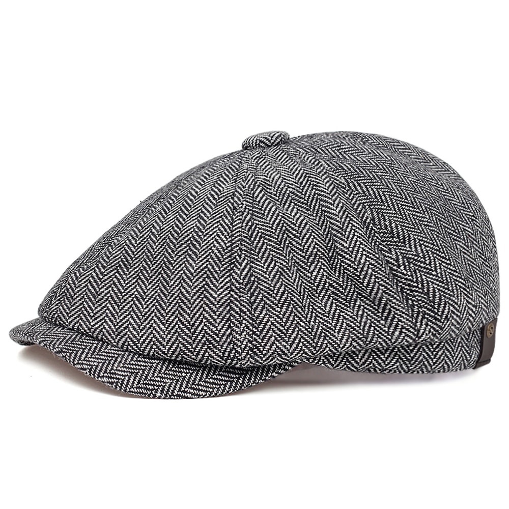 Classic Men Newsboy Cap & Ivy Hat for Big Heads Warm Autumn Winter Beret Style