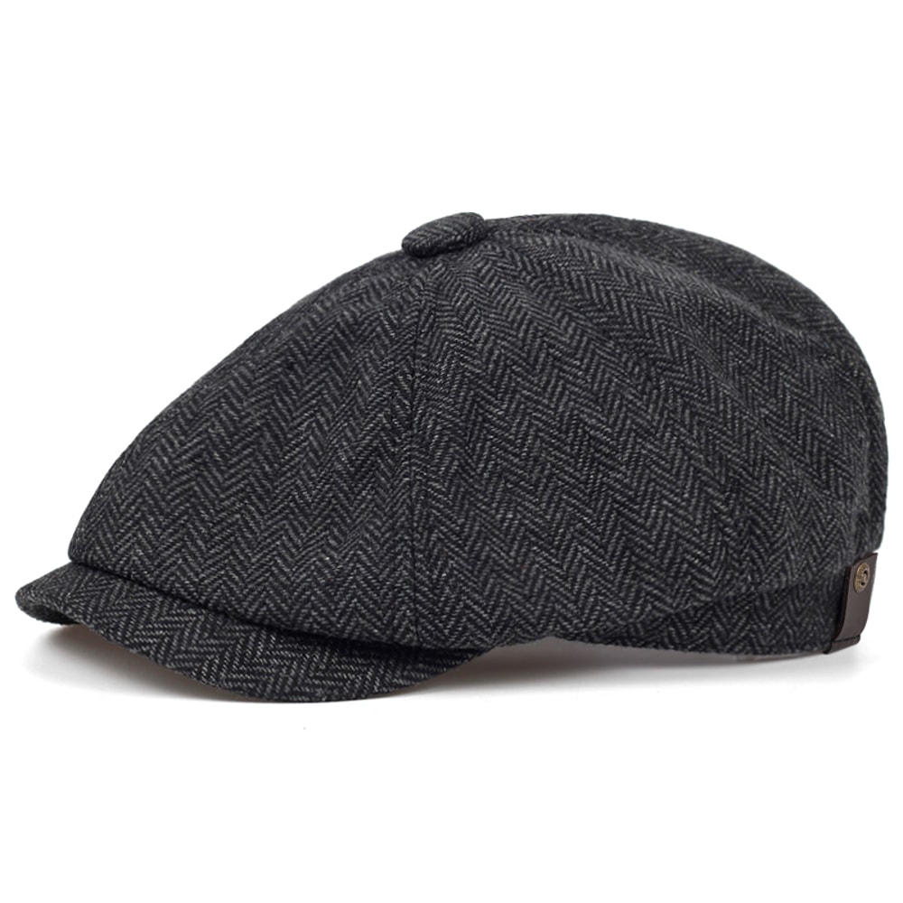 Classic Men Newsboy Cap & Ivy Hat for Big Heads Warm Autumn Winter Beret Style