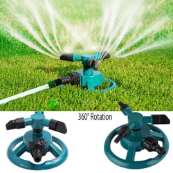 aquastream automatic rotating lawn sprinkler and garden water spray nozzle