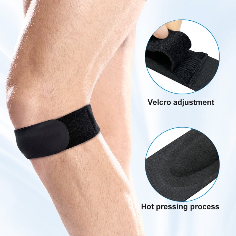 NeoShield Patella Tendon Support Strap Adjustable Patellar Knee Brace & Stabilizer for Running, Hiking, and Basketball