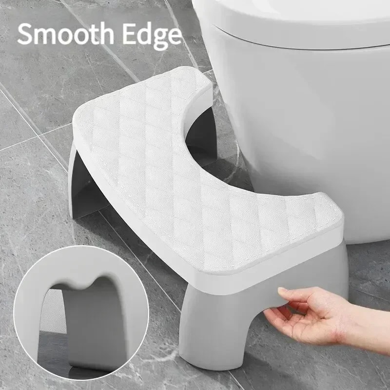 Ergonomic Waterproof Toilet Stool Non Slip Squatting Footstool for Adults, Pregnant Women, and Kids