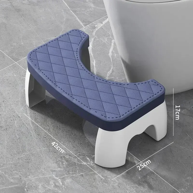 Ergonomic Waterproof Toilet Stool Non Slip Squatting Footstool for Adults, Pregnant Women, and Kids