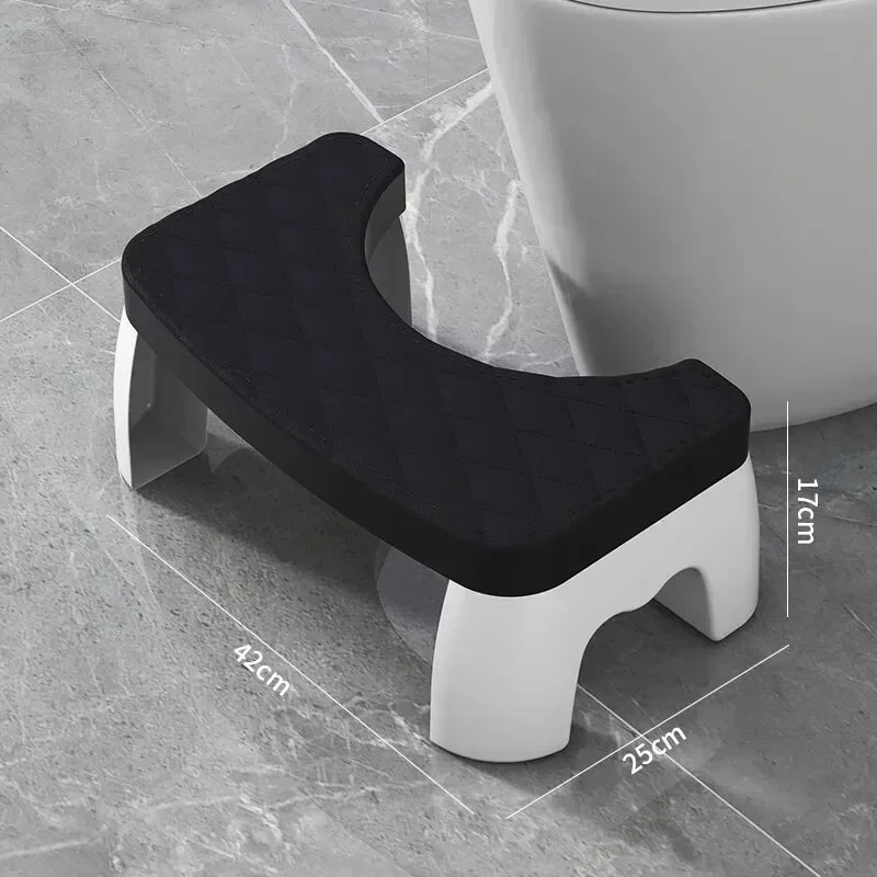 Ergonomic Waterproof Toilet Stool Non Slip Squatting Footstool for Adults, Pregnant Women, and Kids