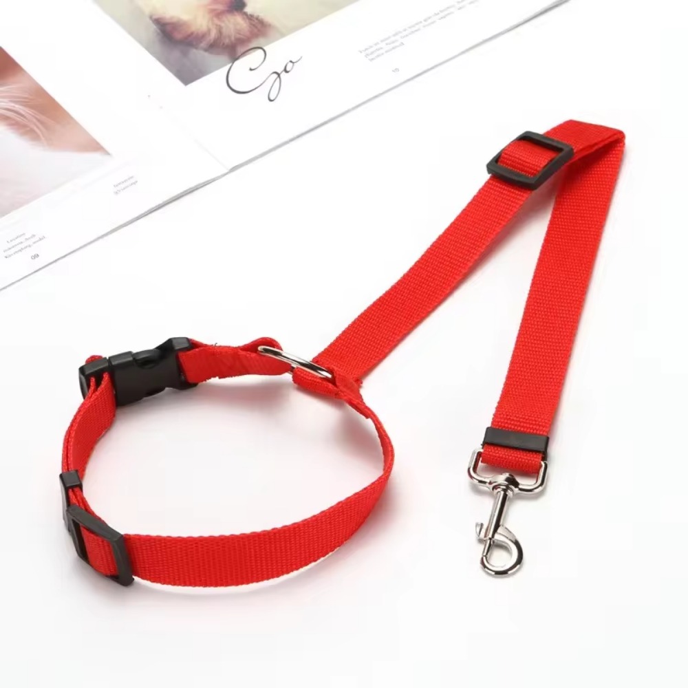Adjustable Dog Car Seat Belt and Heavy Duty Nylon Pet Safety Leash