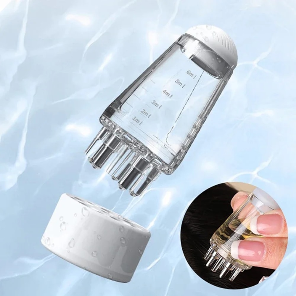 Precision 6ml Scalp Applicator Roller & Mini Head Massager for Hair Growth