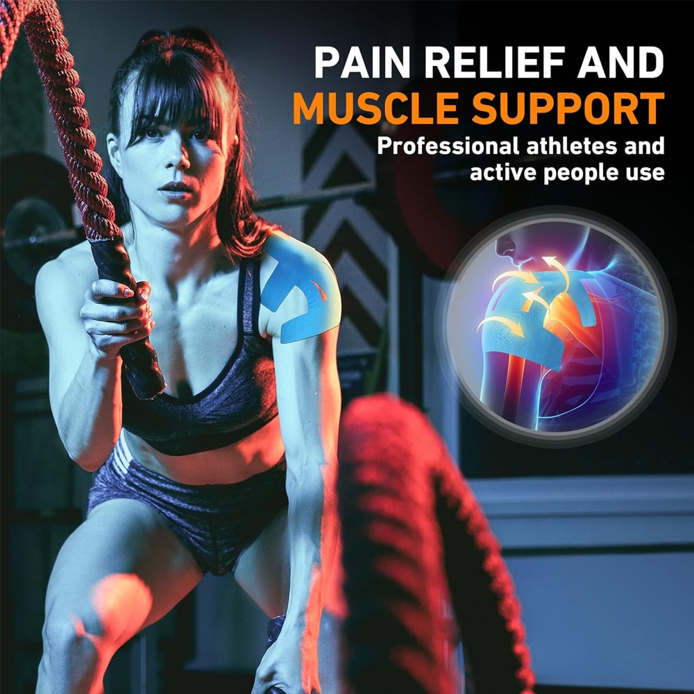 Waterproof Precise Shoulder Kinesiology Tape Elastic Support Strips For Rotator Cuff Pain Relief 5