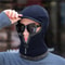 Men Winter Wool Outdoor Hat With Ear Protection And Windproof Scarf 2
