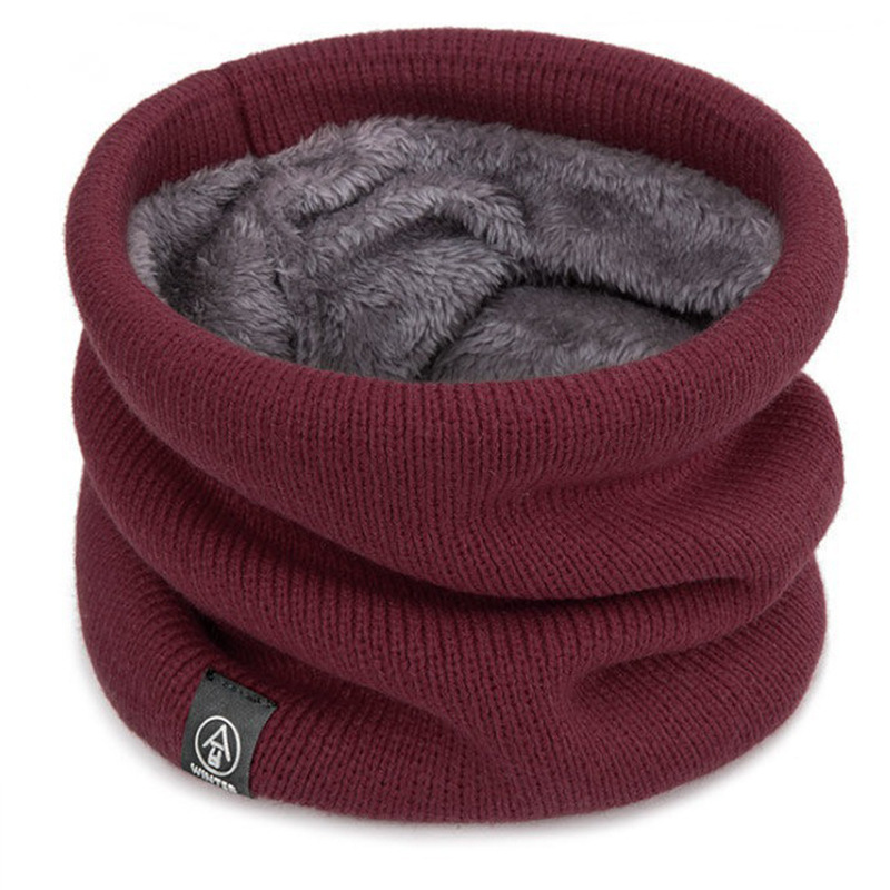 Warm Knitted Winter Neck Gaiter Plush Cold Proof Sports Neck Warmer For Men Women 10