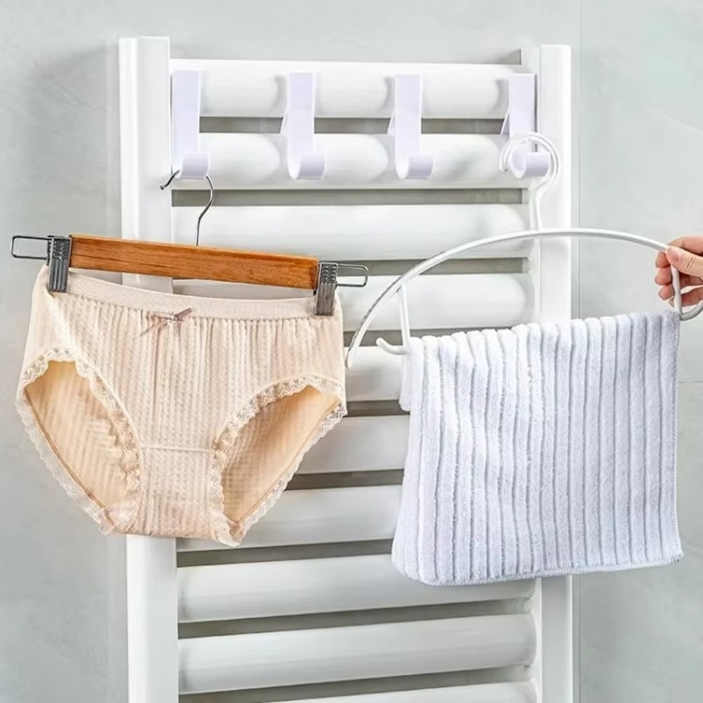 Universal Over Door Bathroom Hook Towel Rack Hanger For Radiator Rail Storage 5